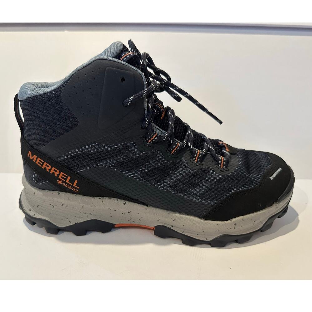 Merrell Speed Strike Mid Gore-Tex Hiking Boots Women’s 9 Navy Waterproof NWOB - Picture 2 of 12